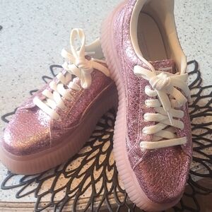 PUMA Pink Glitter Women's Sneakers